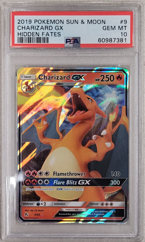 Charizard GX 9/68 Hidden Fates PSA 10 60987381