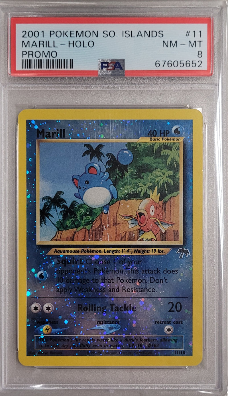 Marill - Holo 11/18 Southern Islands PSA 8 67605652