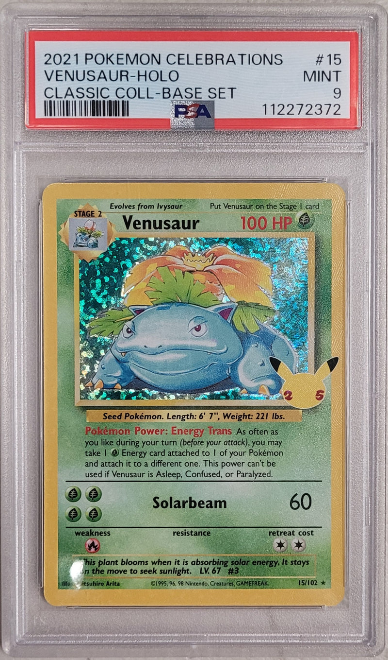Venusaur 15/102 Celebrations Classic Collection PSA 9 112272372