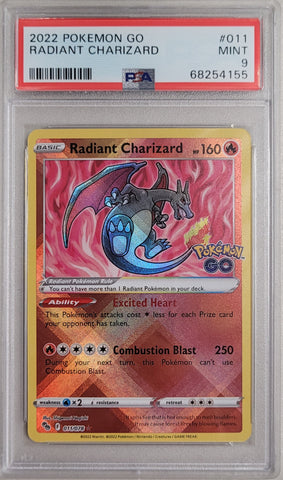 Radiant Charizard 011/078 Pokemon GO PSA 9 68254155