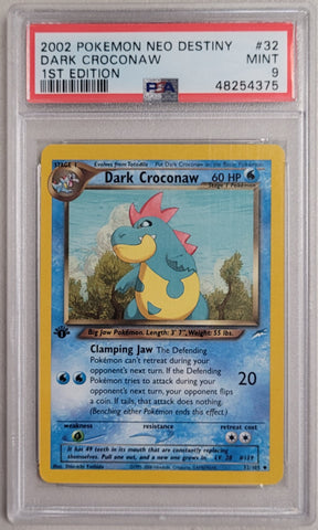 Dark Croconaw 32/105 Neo Destiny 1st Edition PSA 9 48254375