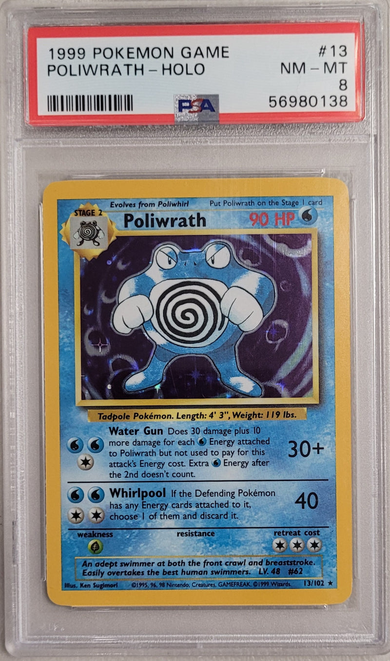 Poliwrath - Holo 13/102 Base Set PSA 8 56980138