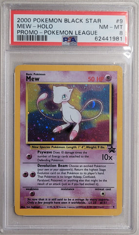 Mew - Holo (9) Pokemon League Promo PSA 8 62441981