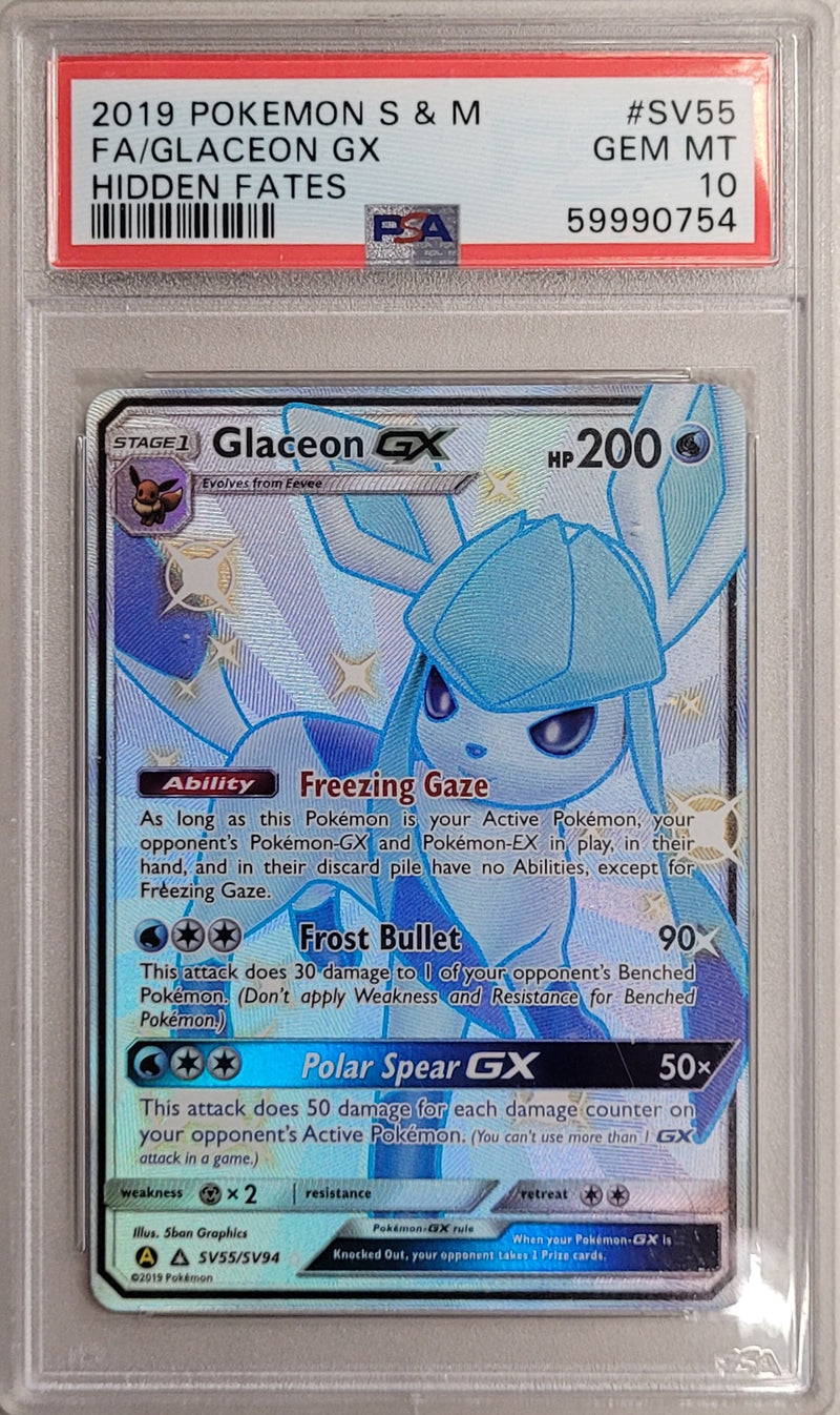 Glaceon GX SV55/SV94 Hidden Fates PSA 10 59990754