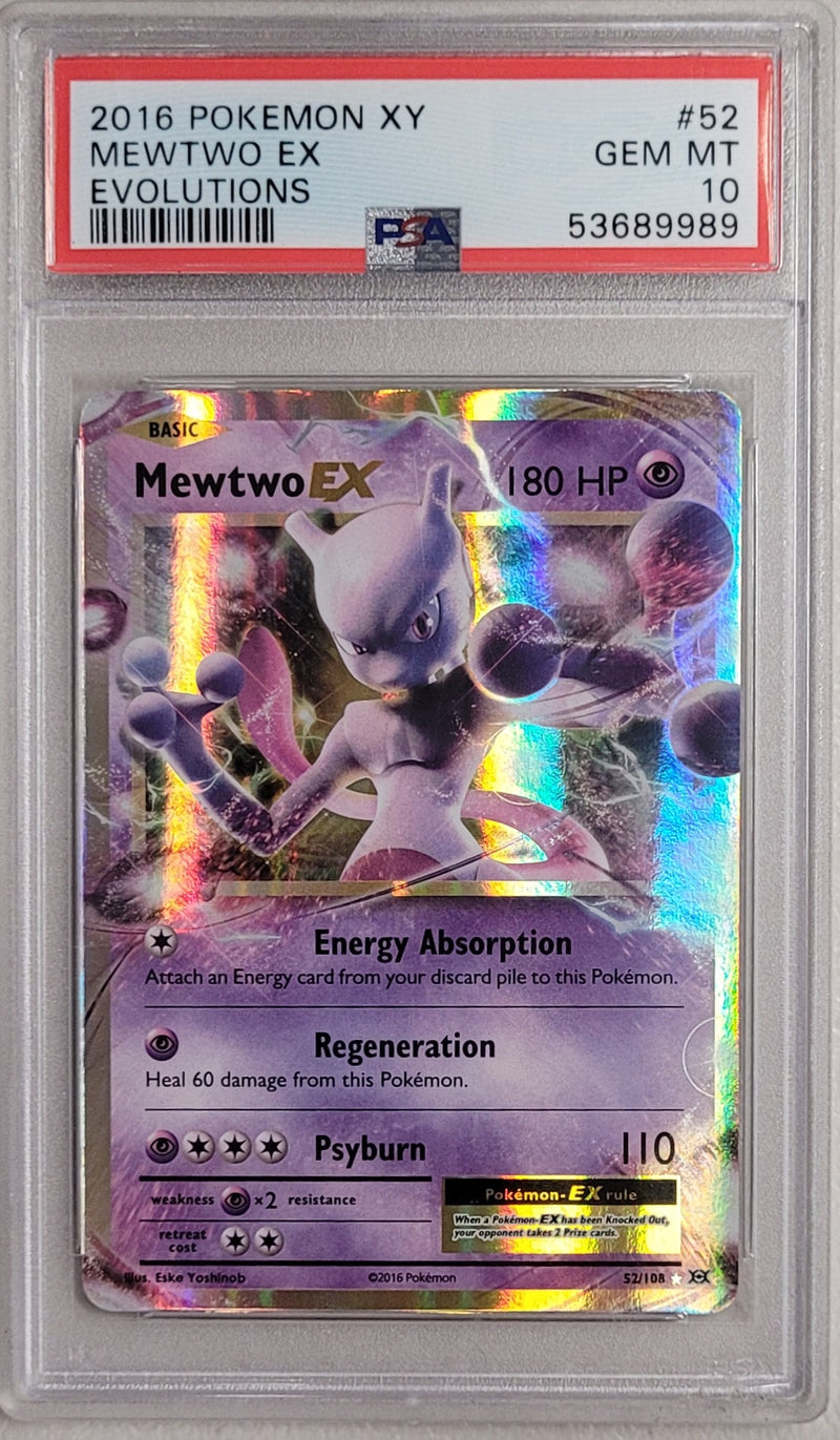 Mewtwo EX 52/108 Evolutions PSA 10 53689989
