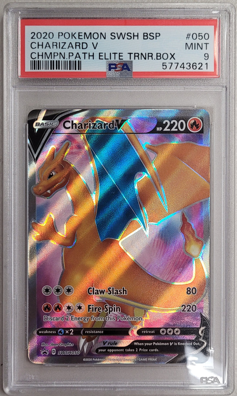 Charizard V SWSH050 Black Star Promo PSA 9 57743621