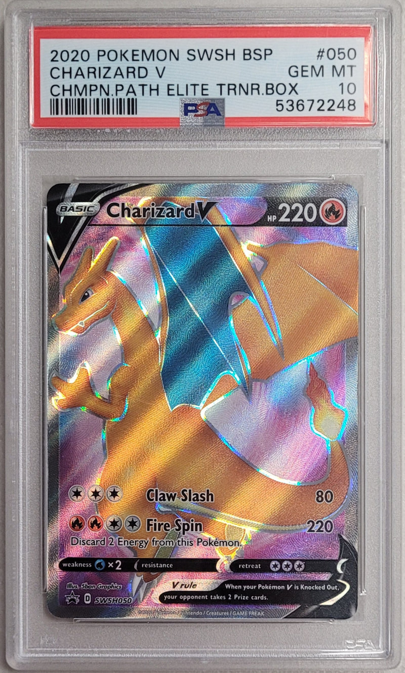 Charizard V SWSH050 Black Star Promo PSA 10 53672248