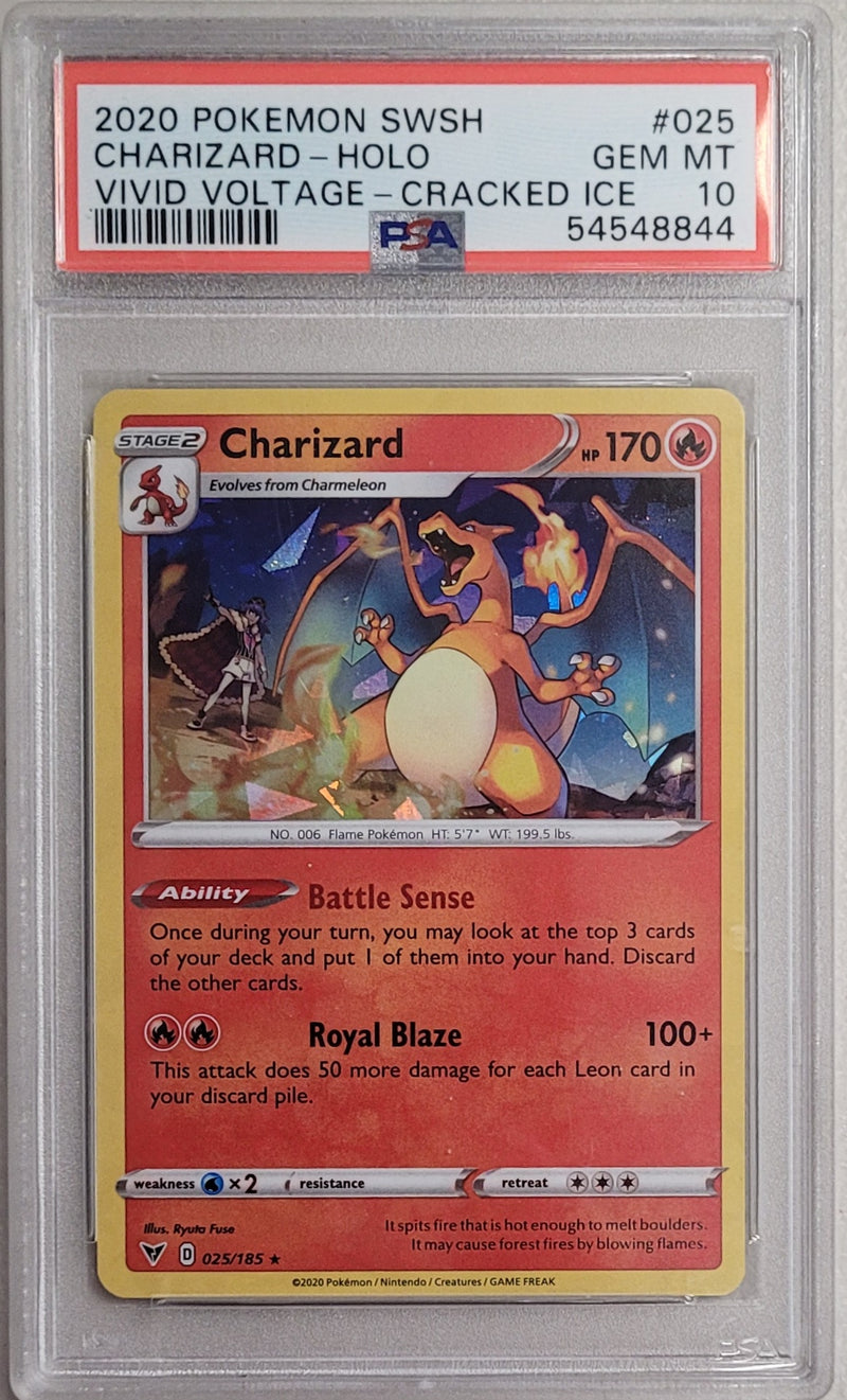 Charizard (Cracked Ice) 025/185 Vivid Voltage PSA 10 54548844