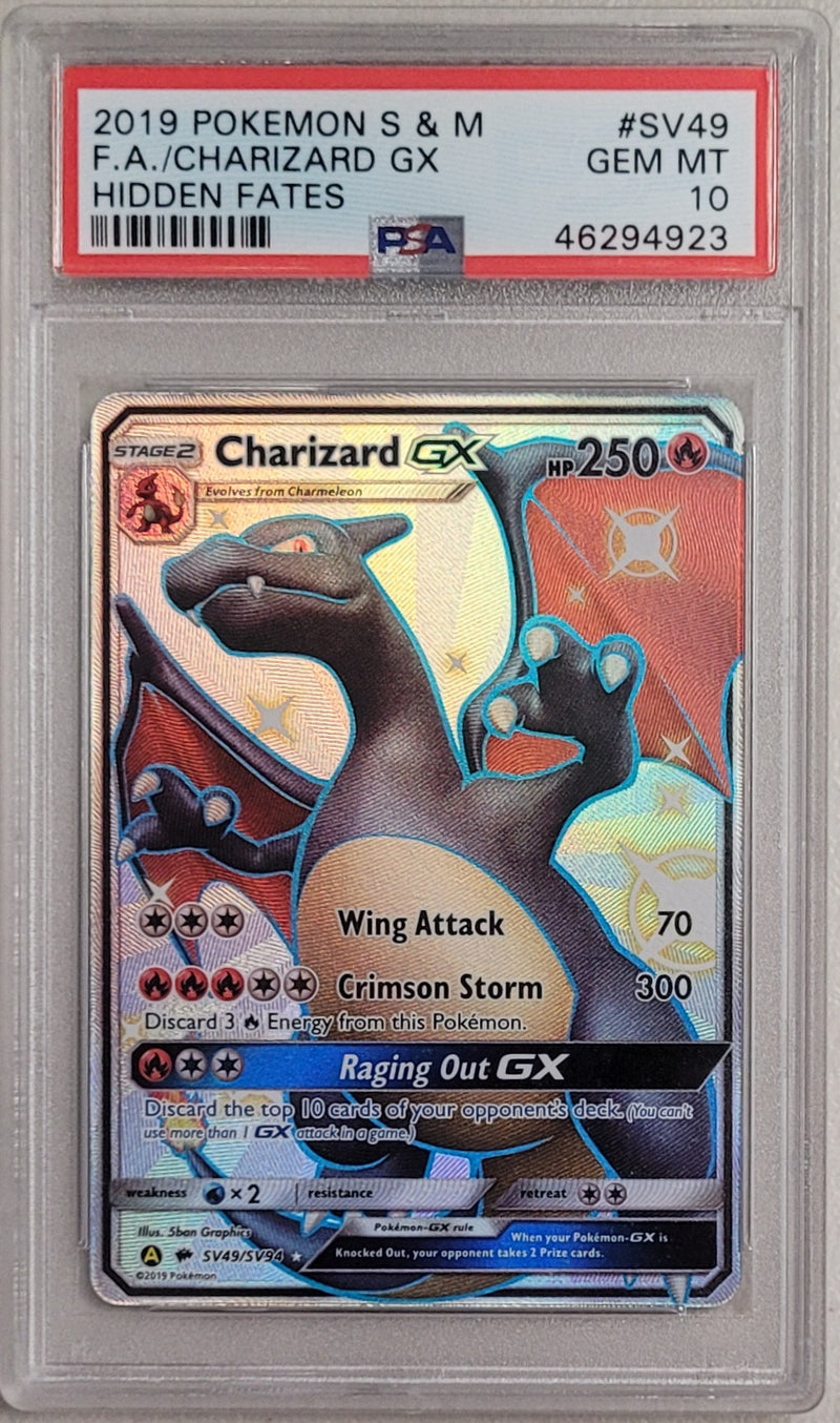 Charizard GX SV49/SV94 Hidden Fates PSA 10 46294923