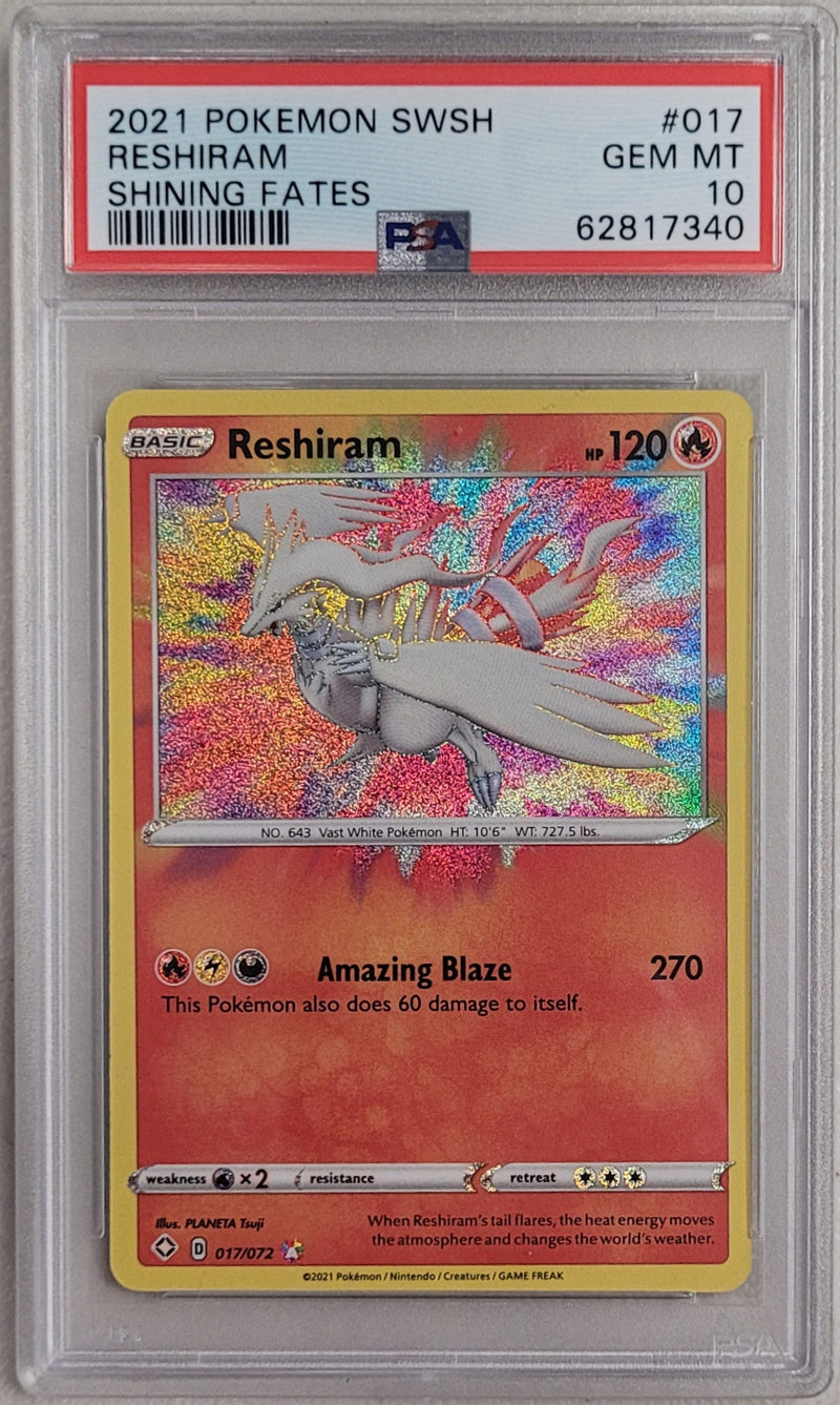Reshiram 017/072 Shining Fates PSA 10 62817340