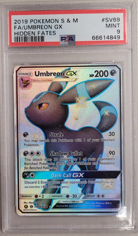 Umbreon GX SV69/SV94 Hidden Fates PSA 9 66614849