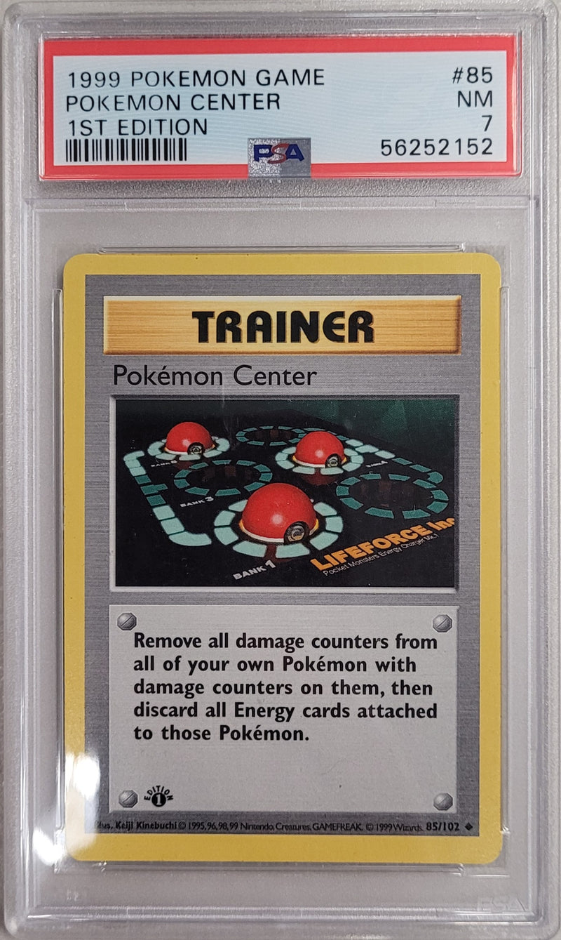 Pokemon Center 85/102 Base Set 1st Edition PSA 7 56252152