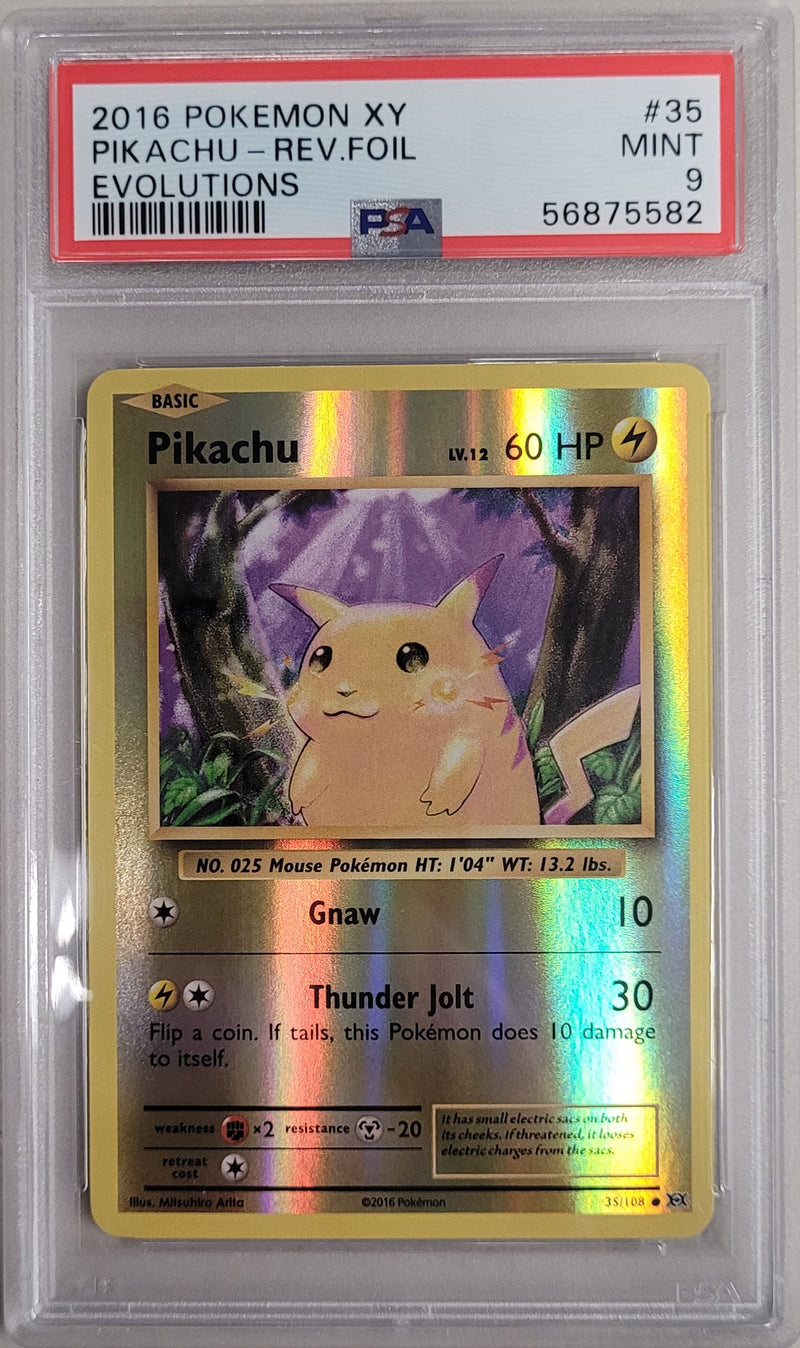 Pikachu - Rev. Holo 35/108 XY Evolutions PSA 9 56875582