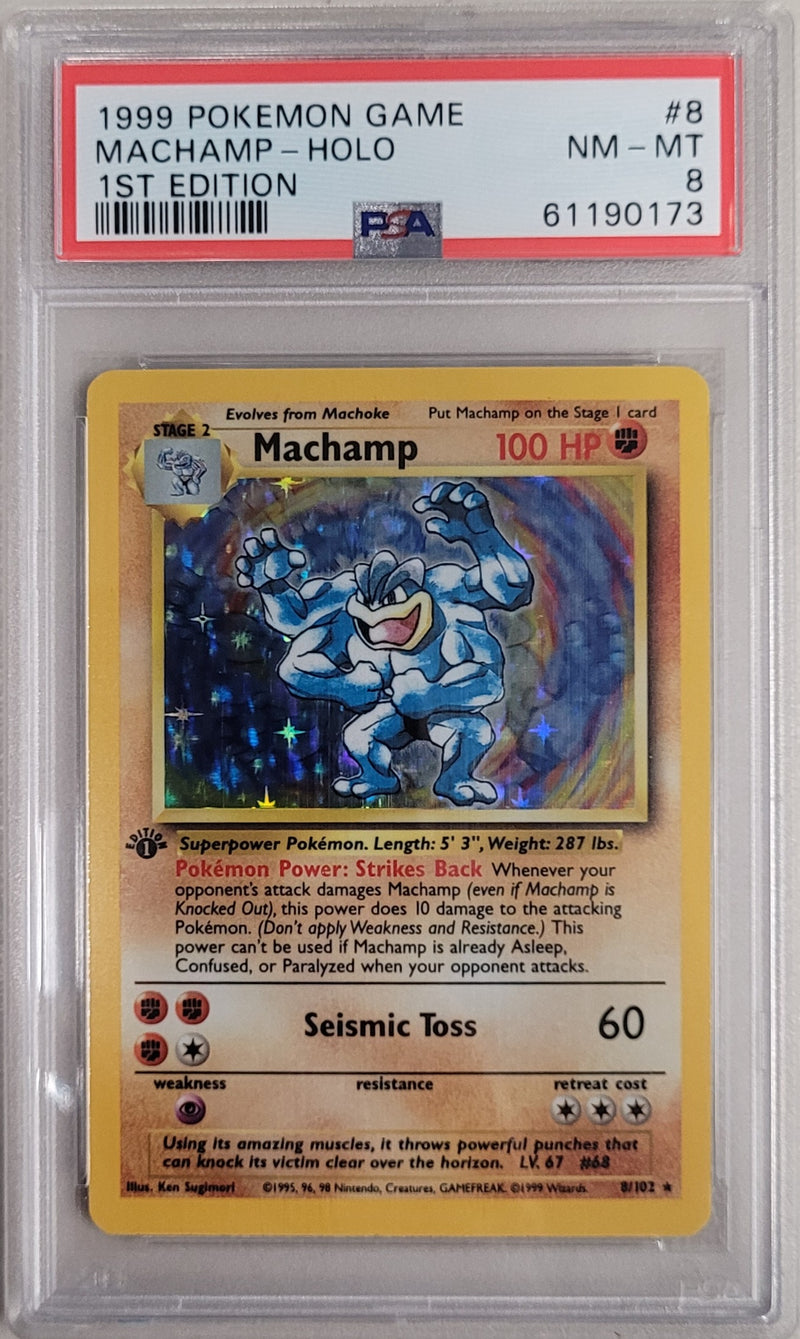Machamp - Holo 8/102 Base Set 1st Edition PSA 8 61190173