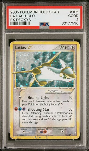 Latias Gold Star 105/107 EX Deoxys PSA 2 80177530