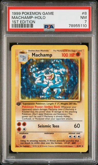 Machamp 8/102 Base Set 1st Edition PSA 7 78955110