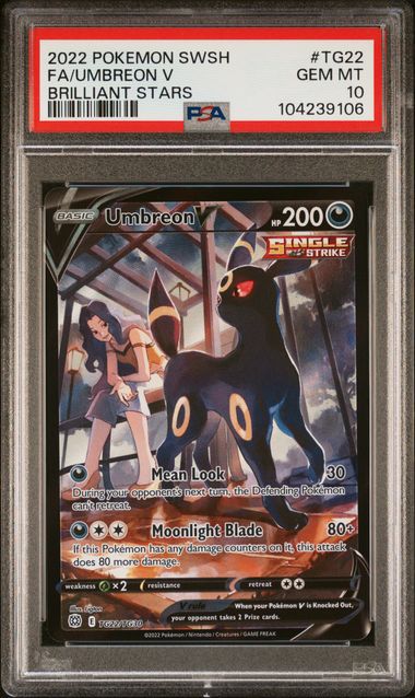 Umbreon V TG22/TG30 Brilliant Stars PSA 10 104239106