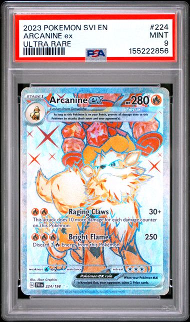 Arcanine ex 224/198 Scarlet & Violet PSA 9 155222856