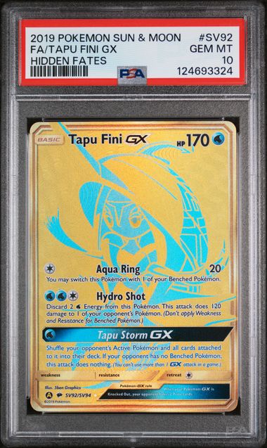 Tapu Fini GX SV92/SV94 Hidden Fates PSA 10 124693324