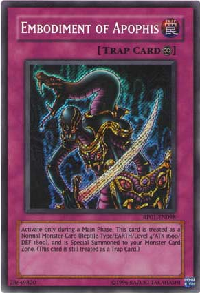 apophis yugioh card PHHY-EN097 - the Swamp Deity - Super Rare up cards your opponent controls Final Testament of Apophis by