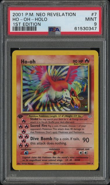 Ho-oh - Holo 7/64 Neo Revelation 1st Edition PSA 9 61530347