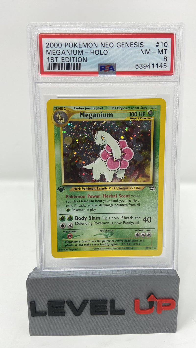Meganium 10/111 1st Edition Neo Genesis PSA 8 53941145