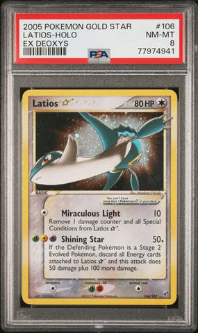 Latios Gold Star 106/107 EX: Deoxys PSA 8 77974941