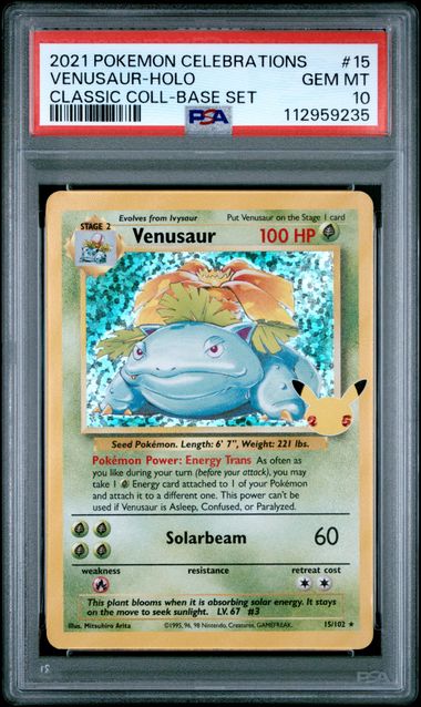 Venusaur 15/102 Classic Collection PSA 10 112959235