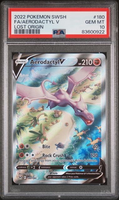 Aerodactyl V 180/196 Lost Origin PSA 10 83600922