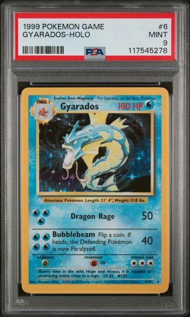 Gyarados - Holo 6/102 Base Set PSA 9 117545278