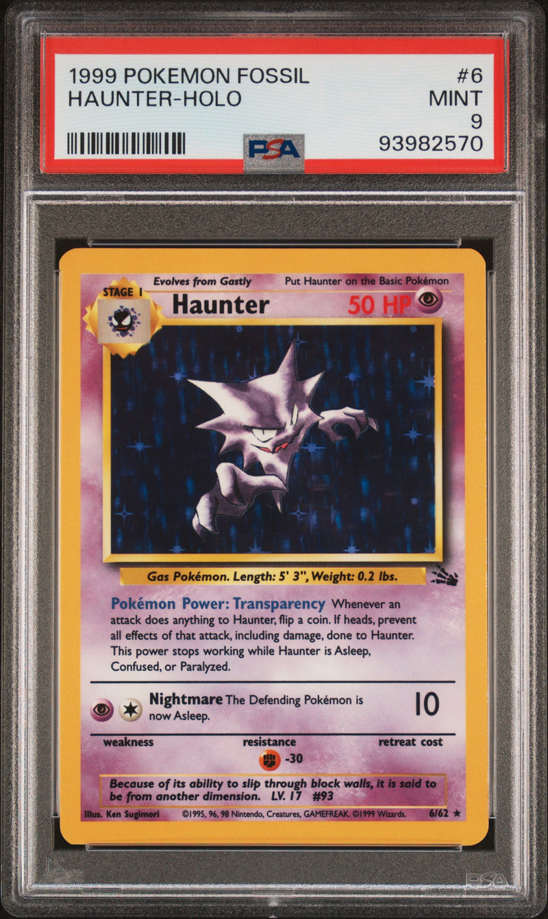 Haunter-Holo 9/62 Fossil Unlimited PSA 9 93982570