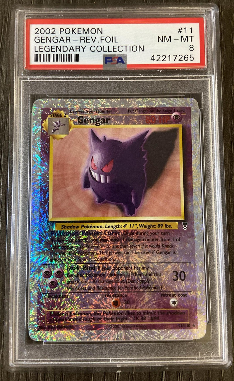 Gengar 11/110 Reverse Holo Legendary Collection PSA 8 42217265