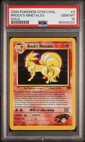 Brock's Ninetales - Holo 3/132 Gym Challenge PSA 10 80339222