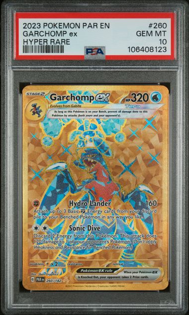Garchomp ex 260 Paradox Rift Hyper Rare PSA 10 106408123