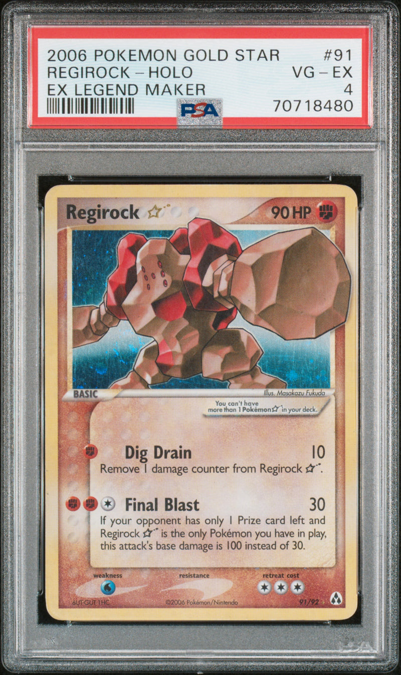 Regirock Star 91/92 EX Legend Maker PSA 4 70718480