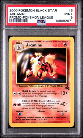 Arcanine (6) Pokemon League Promo PSA 9 108682671