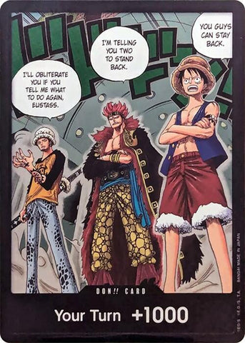 DON!! Card (Trafalgar Law, Eustass Kid and Monkey.D.Luffy) (Double Pack Set Vol. 4) - 500 Years in the Future (OP07)