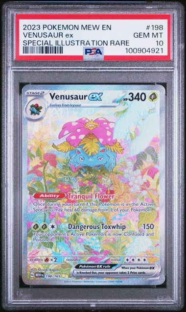Venusaur ex 198/165 S&V: 151 PSA 10 100904921