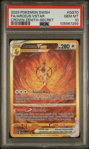 Arceus VSTAR GG70/GG70 Crown Zenith PSA 10 105967259