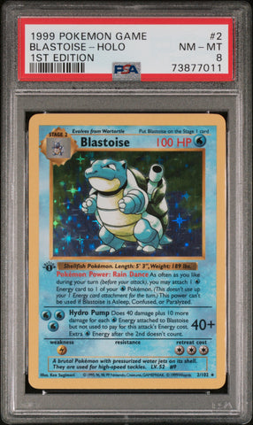 Blastoise 2/102 Base Set 1st Edition PSA 8 73877011