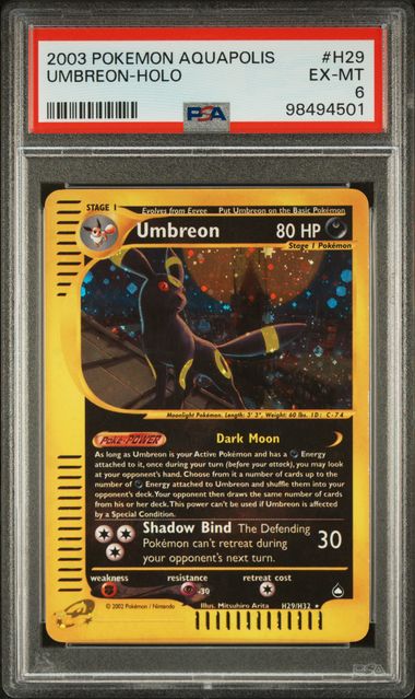 Umbreon H29/H32 Aquapolis PSA 6 98494501