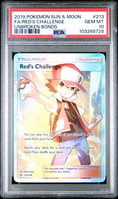 Red's Challenge 213/214 Unbroken Bonds PSA 10 103268728