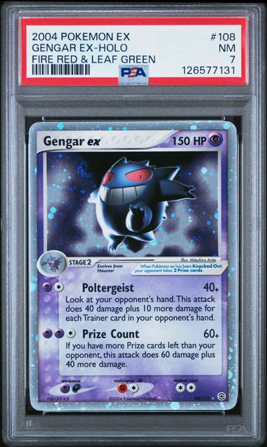 Gengar ex - Holo 108/112 Fire Red & Leaf Green PSA 7 126577131