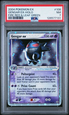 Gengar ex - Holo 108/112 Fire Red & Leaf Green PSA 7 126577131