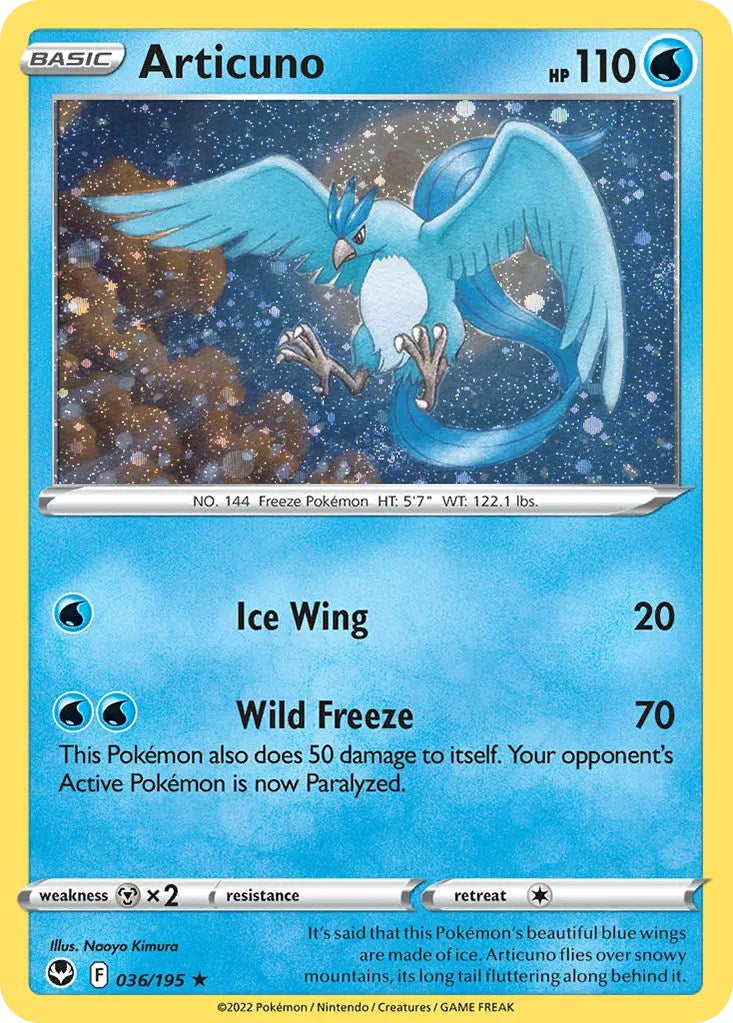 Articuno (036/195) (Cosmos Holo) [Sword & Shield: Silver Tempest]