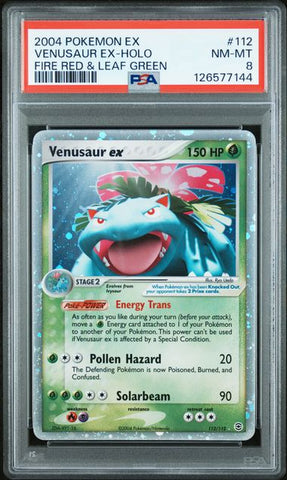 Venusaur ex - Holo 112/112 Fire Red & Leaf Green PSA 8 126577144