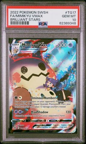Mimikyu VMAX TG17/TG30 Brilliant Stars Full Art PSA 10 82389348