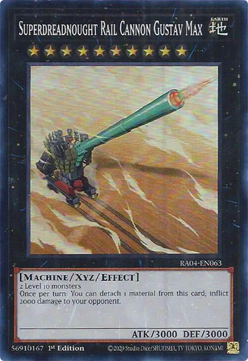 Superdreadnought Rail Cannon Gustav Max [RA04-EN063] Super Rare