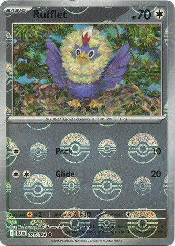 Rufflet (077/086) (Poke Ball Pattern) [Scarlet & Violet: Black Bolt]