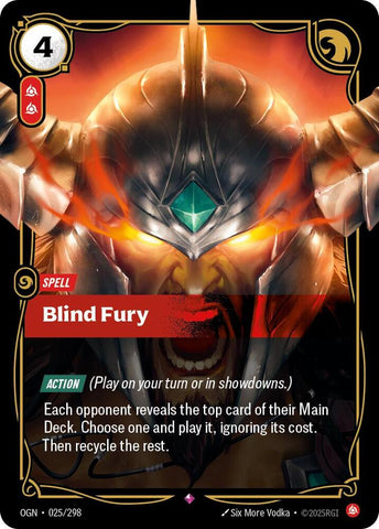 Blind Fury 025/298 RFTB1